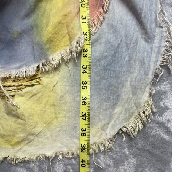 Thrill Jeans Distressed Tunic Shirt Womens 1X Colorful Stripe Acid Wash Grunge - Picture 8 of 8